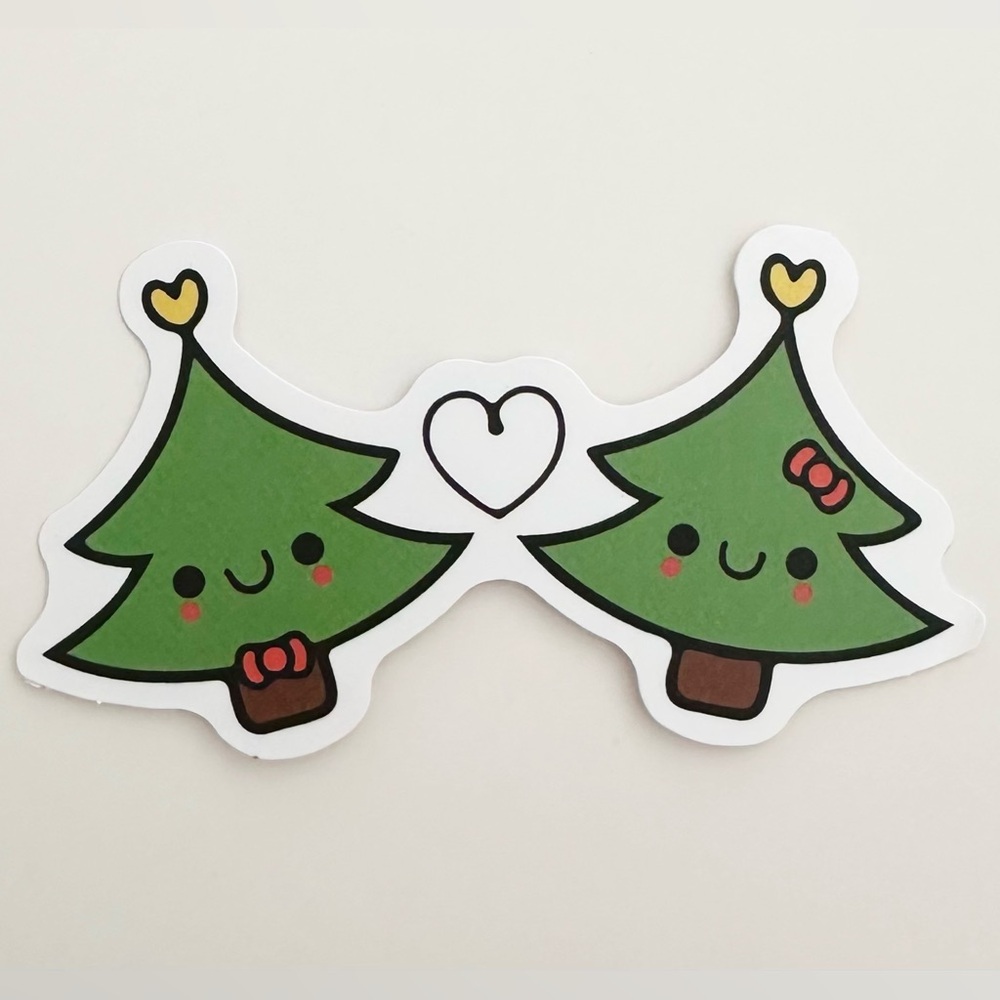 10/$10 Cute Christmas Trees Sticker
